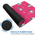thumbnail image 6 of Long Mouse Pads for Desk,Boston Terrier on Red Background Desk Mats on Top Of Desks, Desk Mouse Pad Extra Large with 3mm Non-Slip Base and Stitched Edge for Gaming,Office,Work,Home 35.4"x15.7", 6 of 6