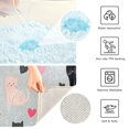 thumbnail image 3 of Yayeee Bath Rug for Bathroom Floor Non Slip Contour Fluffy Soft Absorbent Mat, 20"x24", Gray Cartoon Pattern, 3 of 7