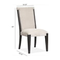 thumbnail image 3 of Magnussen Home Plum Creek Ravenwood Black Upholstered Side Chair Two Pack, 3 of 11