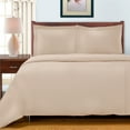 thumbnail image 3 of Superior 300 Thread Count Long-Staple Combed Cotton Sateen Weave Stripe Duvet Cover 3 Piece Set, 3 of 3