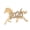 Gold-color, variant on Exquisite 3D Chinese Zodiacs Horse Brooch Pin Realistic Design Alloy Perfect for Gifting