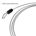 thumbnail image 4 of Unique Bargains Security Cable 2.5mm x 2m/6.5ft Coated Luggage Lock Wire Rope with Double Loop, Clear, 3 Pack, 4 of 5