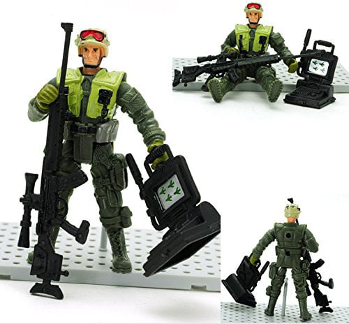 Military Playset Special Force Action Figures Kids Toys Plastic 9cm Soldier HICA 