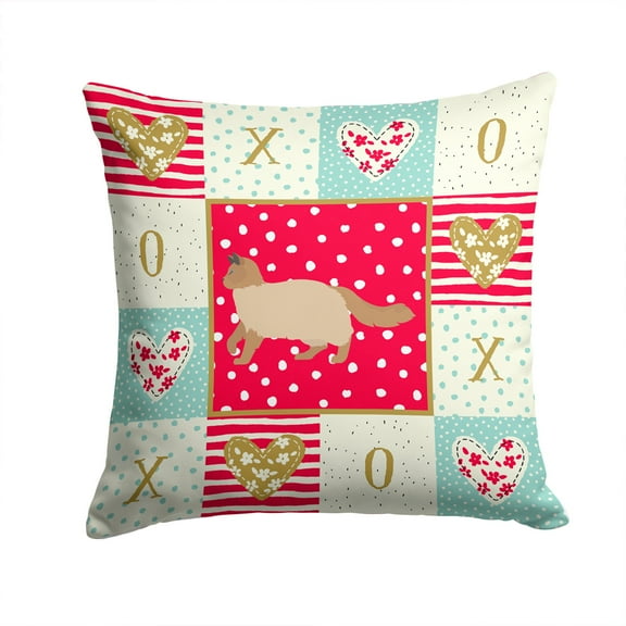 Ragdoll #2 Cat Love Fabric Decorative Pillow