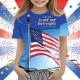 thumbnail image 2 of oelaio 4th of July Shirts Girls Boys Toddler American Flag Shirts Short Sleeve Crew Neck Patriotic Shirts Color Block Memorial Day Gifts Beige 9-10 Years, 2 of 6