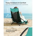 thumbnail image 7 of Set of 2 Camping Chairs, Beach Chairs, Portable Outdoor Chairs, with High Backrest, Cup Holder, Lightweight, Heavy-Duty, Max. Load 330 lb per Chair,Green, 7 of 7