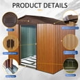 thumbnail image 3 of CarButler 8x6ft Metal Outdoor Storage Shed with Lockable Sliding Doors for Garden Backyard Patio Lawn Coffee, 3 of 7