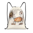 thumbnail image 1 of Xecao Brown Cat Cartoon Pattern Sports Drawstring Backpack - String Swim Gym Bag with Wet Proof Pocket for Women&Men-Small, 1 of 6