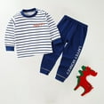 thumbnail image 2 of Bovxnpu Unisex Girls Sleepwear Set Kids Underwear Set Cotton Long Sleeve Crew Neck Boys Thermal Sleepwear, 2 of 6