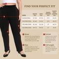 thumbnail image 3 of HDE Womens Plus Size Pull On Pintuck Pants with Pockets Navy Blue - 4X, 3 of 7