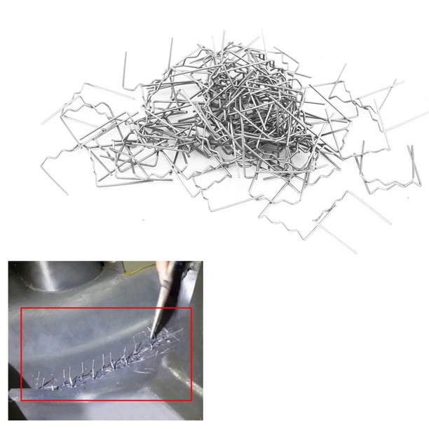 Grapas estilo S, 100 piezas de 0,6 mm para parachoques de automóvil, grapas estilo V, herramienta de reparación de grapas, diseño exquisito