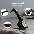 thumbnail image 3 of 3-in-1 Professional Knife Sharpener, Non-Slip Knife Sharpeners, Knife Sharpening Tool for Repairing, Grinding, Polishing Blades, Kitchen Knife Sharpener, Black, 3 of 7