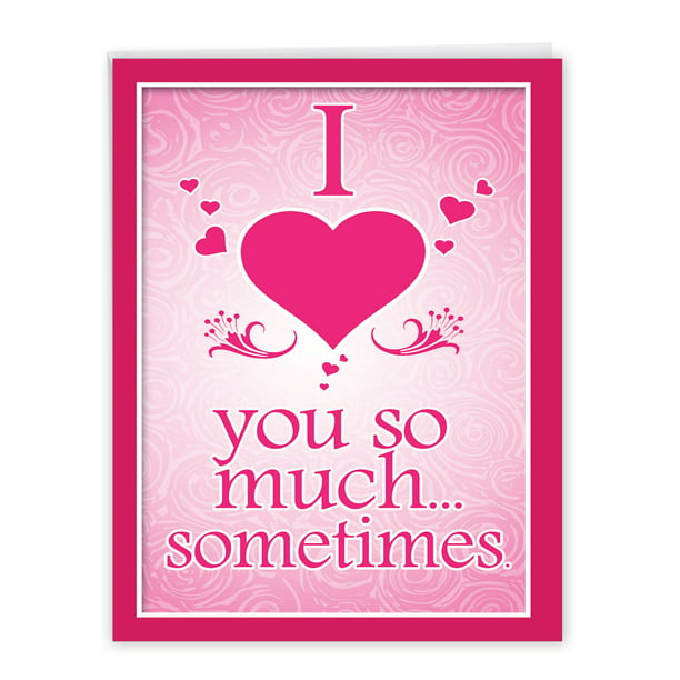1 Jumbo Funny Valentine's Day Greeting Card ( x 11 Inch) - Love You So  Much J2147VDG 
