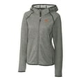 thumbnail image 2 of Women's Cutter & Buck  Heather Gray Texas Longhorns Alumni Mainsail Sweater-Knit Full-Zip Hoodie, 2 of 3