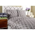thumbnail image 2 of Superior 4-Piece Wrinkle-Resistant Luxury Cotton Blend Scroll Park Sheet Set, 2 of 3
