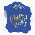 thumbnail image 2 of Inkdotpot Hang Tags Merry X-Mas Christmas Favor Bracket Shape Gift Tags Real Gold Foil Bonbonniere Tag Pack Of 100, 2 of 7
