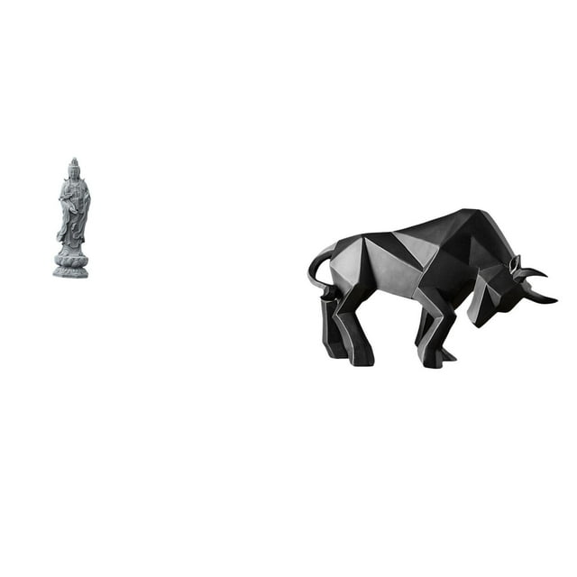 Estatua de Guan Yin, escultura de resina, figura de toro, artesanía china, obra de arte que promueve un ambiente , adecuada para la decoració