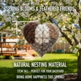 thumbnail image 2 of Handmade Fiber Bird Nesting Heart, Refillable Birds Haven 1 Heart Shape Hummingbird Nesting and 2 Bags of Nest Materials, Winter Fowl Gifts Animal Hummingbirds Lovers Home Garden Yard, 2 of 7