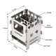 thumbnail image 2 of Portable Stainless Steel Lightweight Folding Wood Stove Pocket Stove Outdoor Camping Cooking Picnic Backpacking Stove, 2 of 5