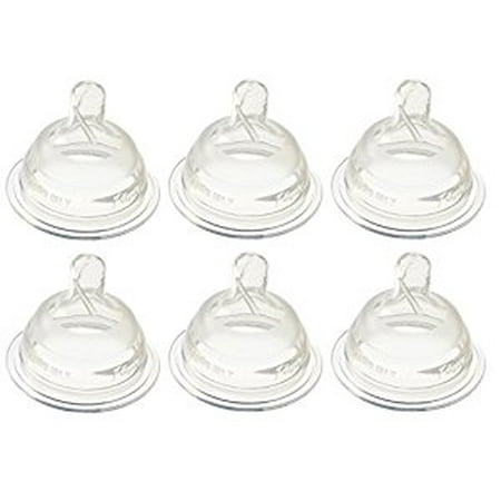 Playtex 6 Pack Drop-Ins NaturaLatch Silicone Nipple, Slow Flow