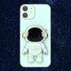 thumbnail image 1 of 3D Plating Astronaut Hidden Stand Case Cover Cute Astronaut Stand Phone Case para IPhone 12 TPU Cover, 1 of 3