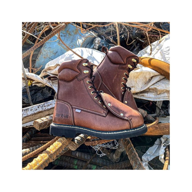 Iron Age Boots Mens 5.5W Brown Leather Met Guard Steel Toe Workwear Vibram Men main image 3