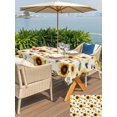 thumbnail image 5 of Outdoor Tablecloth with Umbrella Hole for Patio/Picnic/Party/Camping, Spring Sunflowers Waterproof Table Cloth Rectangle Table Cover Washable, Country Floral Bees Rustic Botanical (54"x 80"), 5 of 8