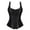 Black, variant on Women's Lace up Gothic Jacquard Shoulder Straps Tank Overbust Bodyshaper Corset Bustiers Top, Green Size L