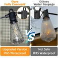 thumbnail image 4 of BeatiNeon Outdoor String Lights, 100 Feet ST38 LED Patio Lights with 52 Edison Plastic Bulbs(2 Spare), Waterproof Connectable Hanging Lights for Backyard Porch Balcony Party Decor,E12 Socket Base, 4 of 13