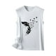 thumbnail image 4 of Moda mujer Casual sin mangas impreso señoras sudaderas Tops camisa chaleco fino Fridja  qr2116, 4 of 6