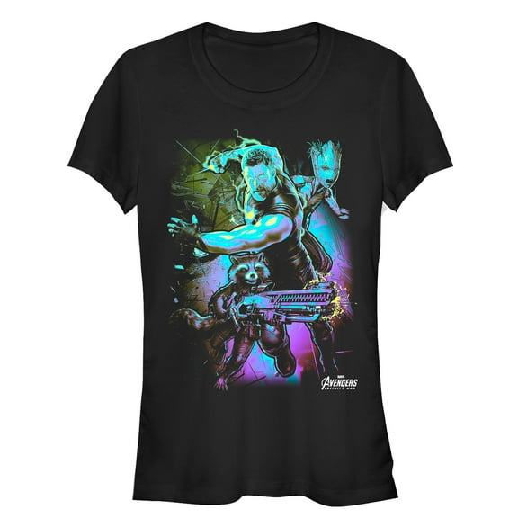 Junior's Marvel Avengers: Infinity War Thor Lightning Graphic Tee Black Large