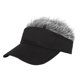 thumbnail image 1 of Peluca de cabello humano Prolriy con visera ajustable y peluca, gorra de béisbol de moda para hombres y mujeres, visera para el cabello, sombreros de peluca para hombres, gris, 1 of 4