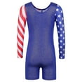 thumbnail image 5 of BAOHULU Long Sleeve Leotards for Girls Gymnastics Sparkle Blue Stripes Dancewear, 5 of 6