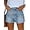 Light Blue, variant on ONLYSHE Short Pants for Women Blue Stretchy Distressed Denim Shorts XL