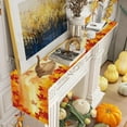 thumbnail image 5 of Linen Orange Watercolor Maple Leaf Fall Table Runner 48 Inches Long Farmhouse Fall Autumn Thanksgiving Home Kitchen Dining Room Table Decoration, 5 of 6