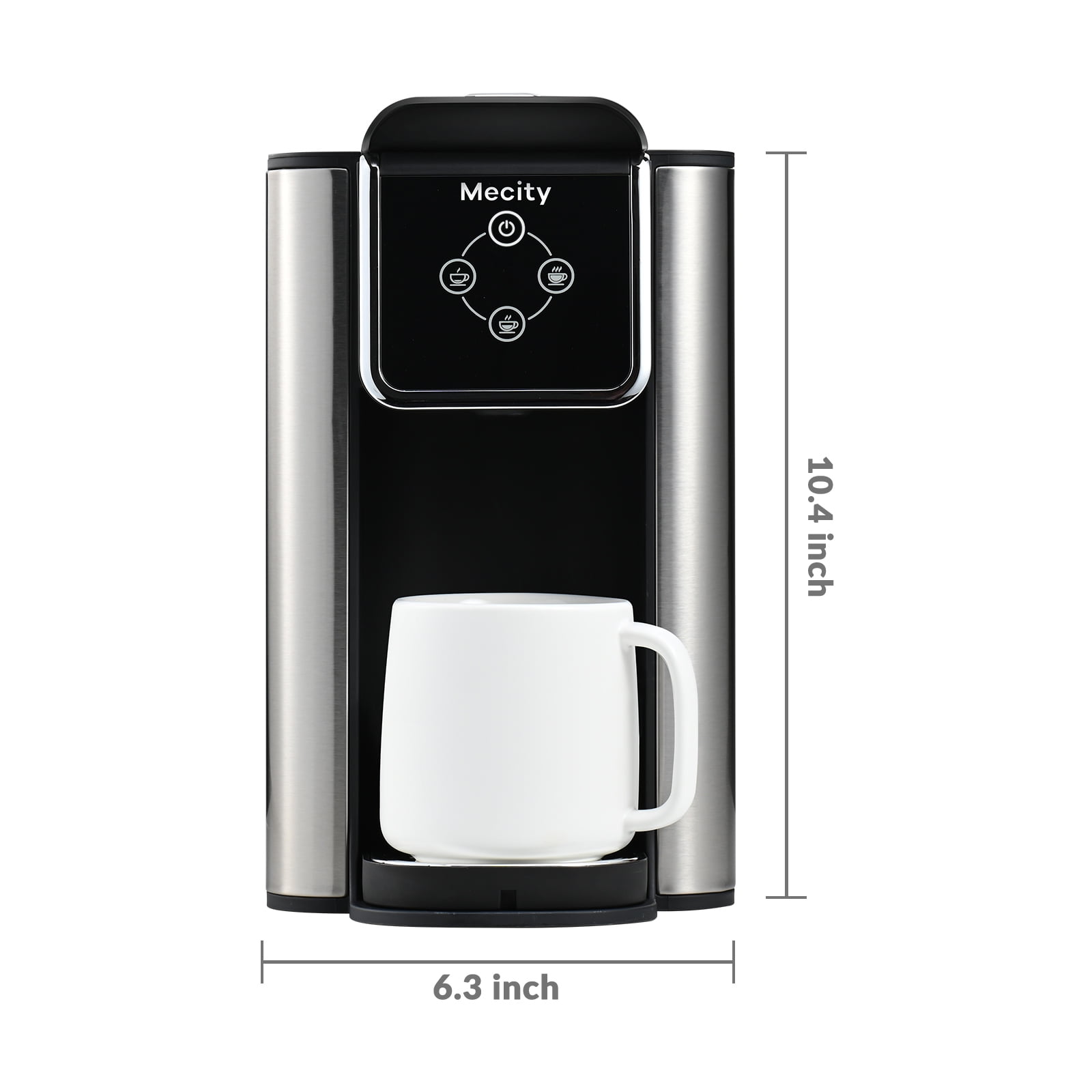 Mecity Coffee Maker 3-in-1 Single Serve Coffee Machine, For K-Cup Coffee  Capsule Pod, Ground Coffee Brewer, Loose Tea maker, 6 to 10 Ounce Cup