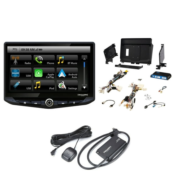 Stinger Heigh10 10" In-dash Infotainment System compatible with Apple CarPlay & Android Auto, Includes Satellite Radio Tuner & Installation Kit compatible with 2014-21 Tundra