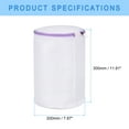 thumbnail image 2 of Uxcell 2Pack 7.9x11.8Inch Cylinder Mesh Laundry Bag Shoe Washing Bag, White/Purple, 2 of 6