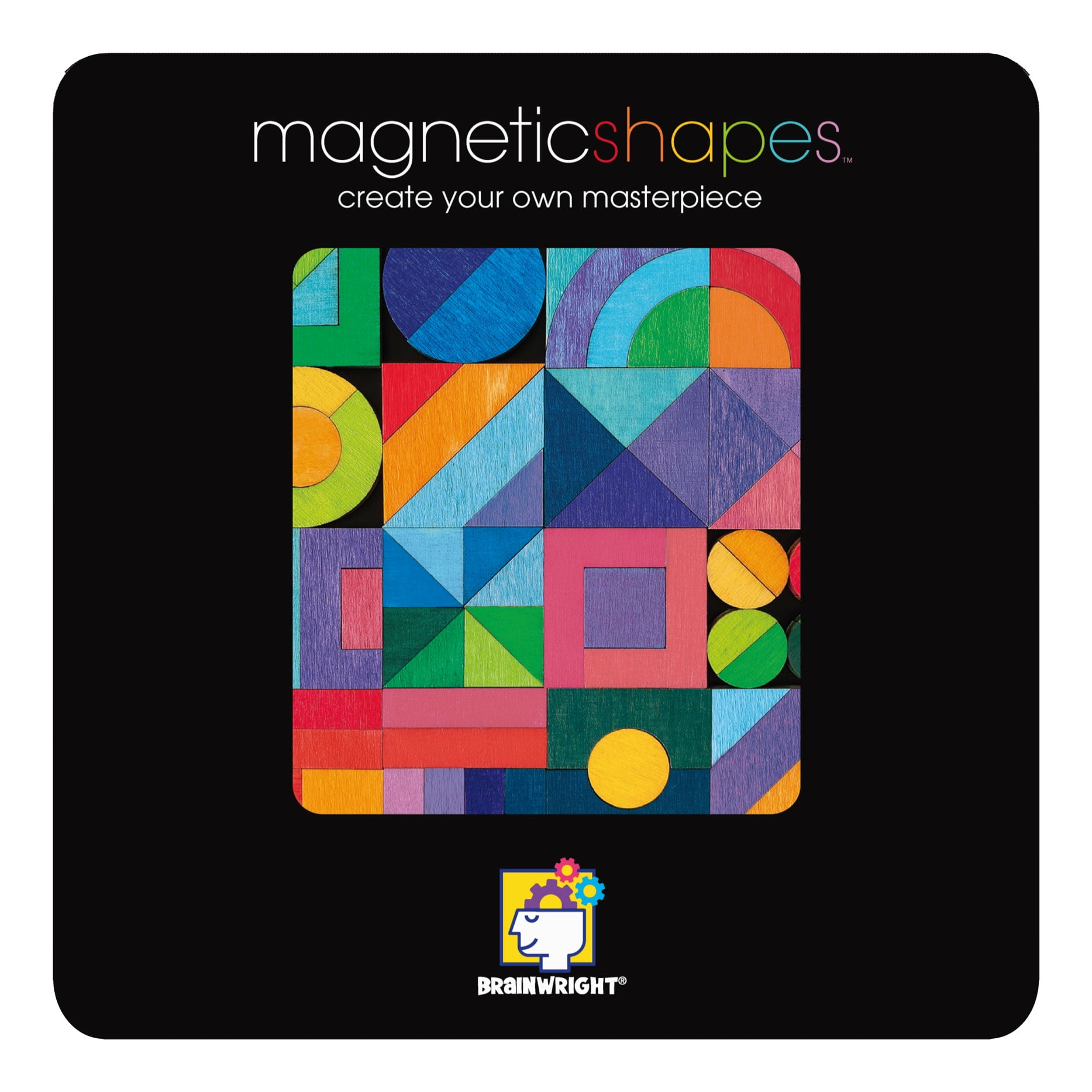 Brainwright 69-Piece Magnetic Shapes Geo-Graphic Puzzle