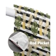 thumbnail image 6 of Swag Curtains, Black and White Striped Summer Pineapple Tropical Plant Rod Pocket Kitchen Curtains Valances Tier Curtains Swag Valance Curtains for Bedroom Living Room 36" x 36", 2 Panels, 6 of 6