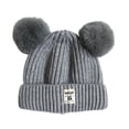 thumbnail image 2 of Cute Baby Winter Warm Wool Ball Knitted Beanies Caps Hats, 2 of 3