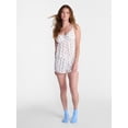 thumbnail image 2 of No Boundaries Woven Cami Top and Shorts Sleep Set, 2-Piece, Women's XS-XXL, 2 of 5