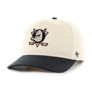 Men's '47 Cream/Black Anaheim Ducks Logo Hitch Adjustable Hat