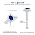 thumbnail image 5 of Rosec Jewels Lab Created Blue Sapphire Ring with Diamond Double Halo - 5X7 mm, 10K White Gold, US 5.00, 5 of 8