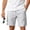 Light Gray, variant on Men's Cotton Linen Shorts Drawstring Elastic Waist Loose Fit Summer Beach Casual Shorts