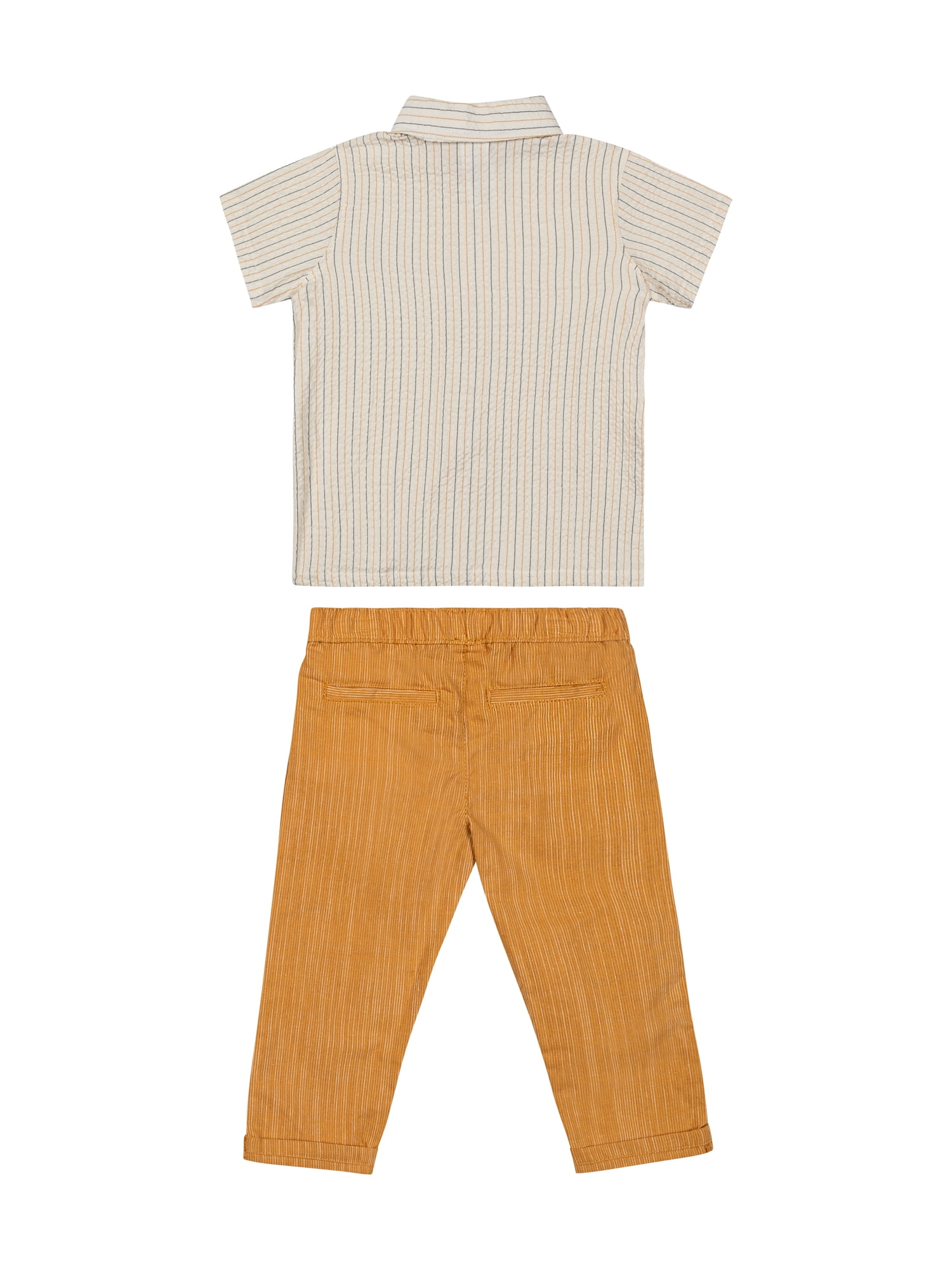 Little Lad Toddler Boys' Short Sleeve Shirt and Pant, 2-Piece Set, Sizes 2T-5T