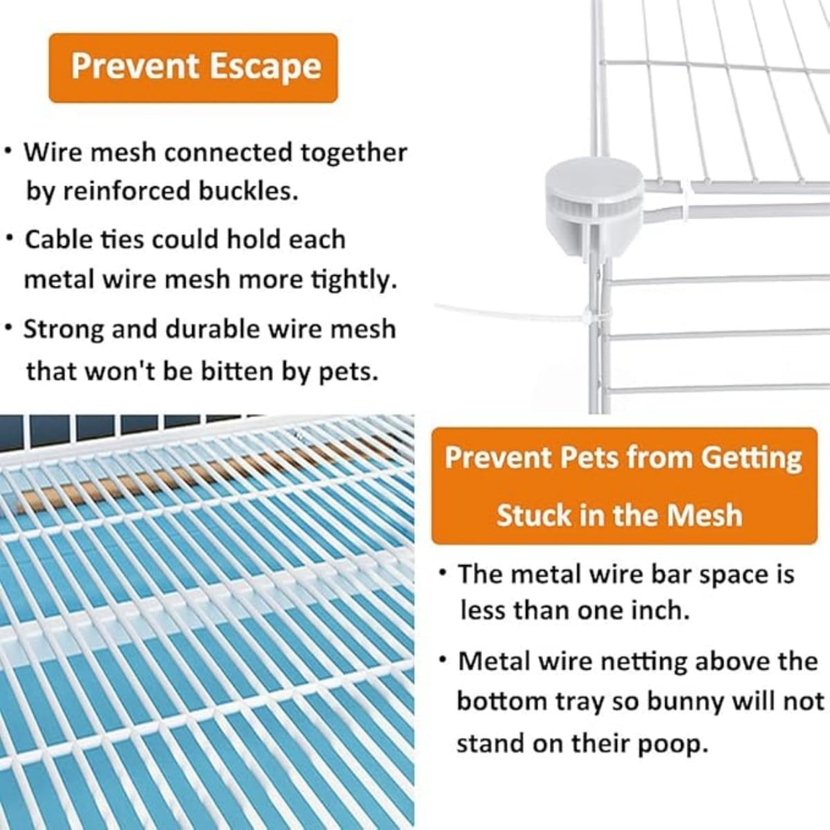 Aqwiopr Indoor Small Animal Cage with Storage Top & Wheels - Rolling Metal Habitat for Rabbits, Guinea Pigs, & Ferrets - Leak-Proof Trays & Ramp
