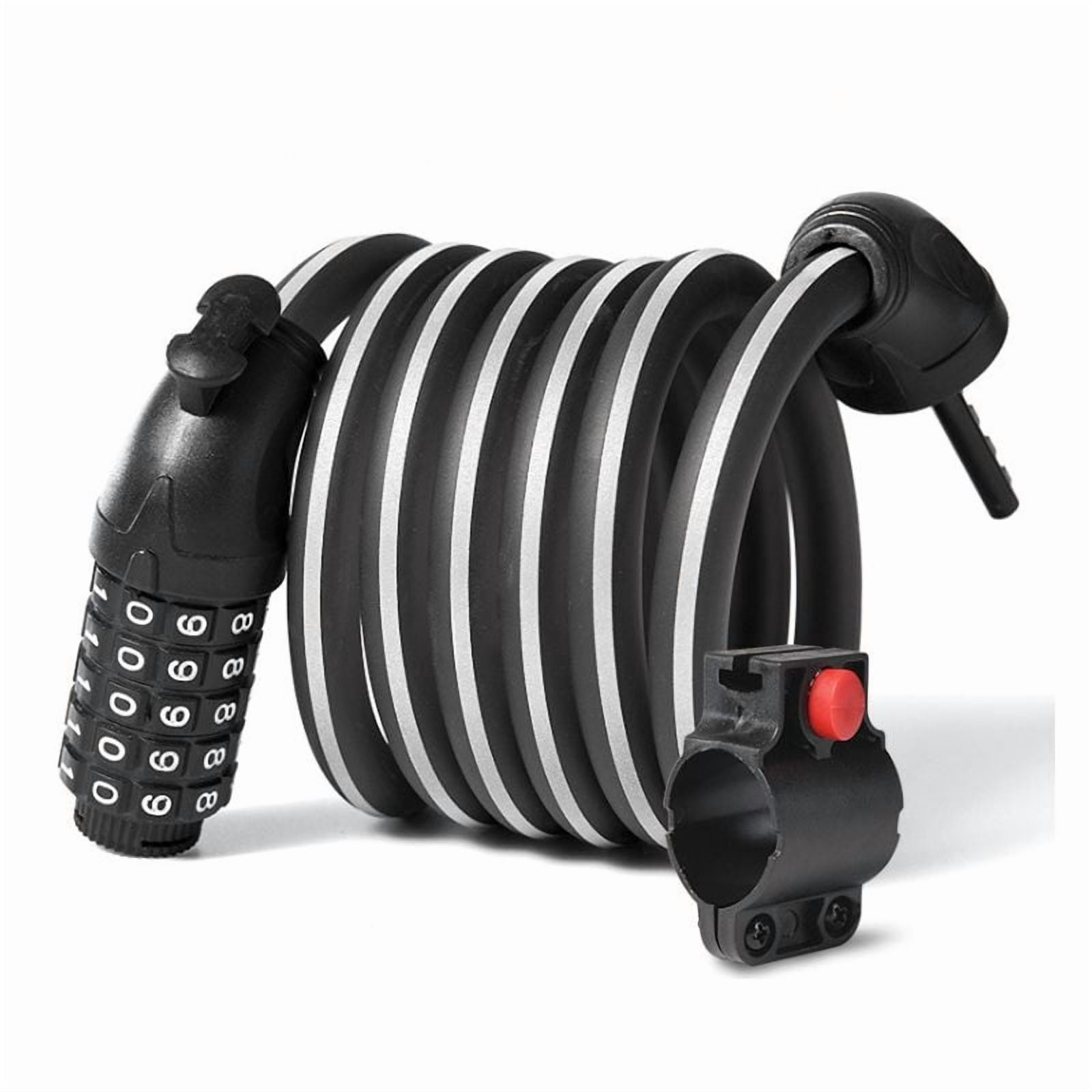 Vantana Bike Lock with Combination 6 ft Bicycle Lock Secure 5 Digit Resettable Cable Lock