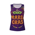 thumbnail image 3 of Picia Mardi Gras2 Pattern Women's Workout Tank Top,Breathable Activewear,Slim Fit Athletic Top,Versatile Workout Moisture-wicking top-Large, 3 of 9