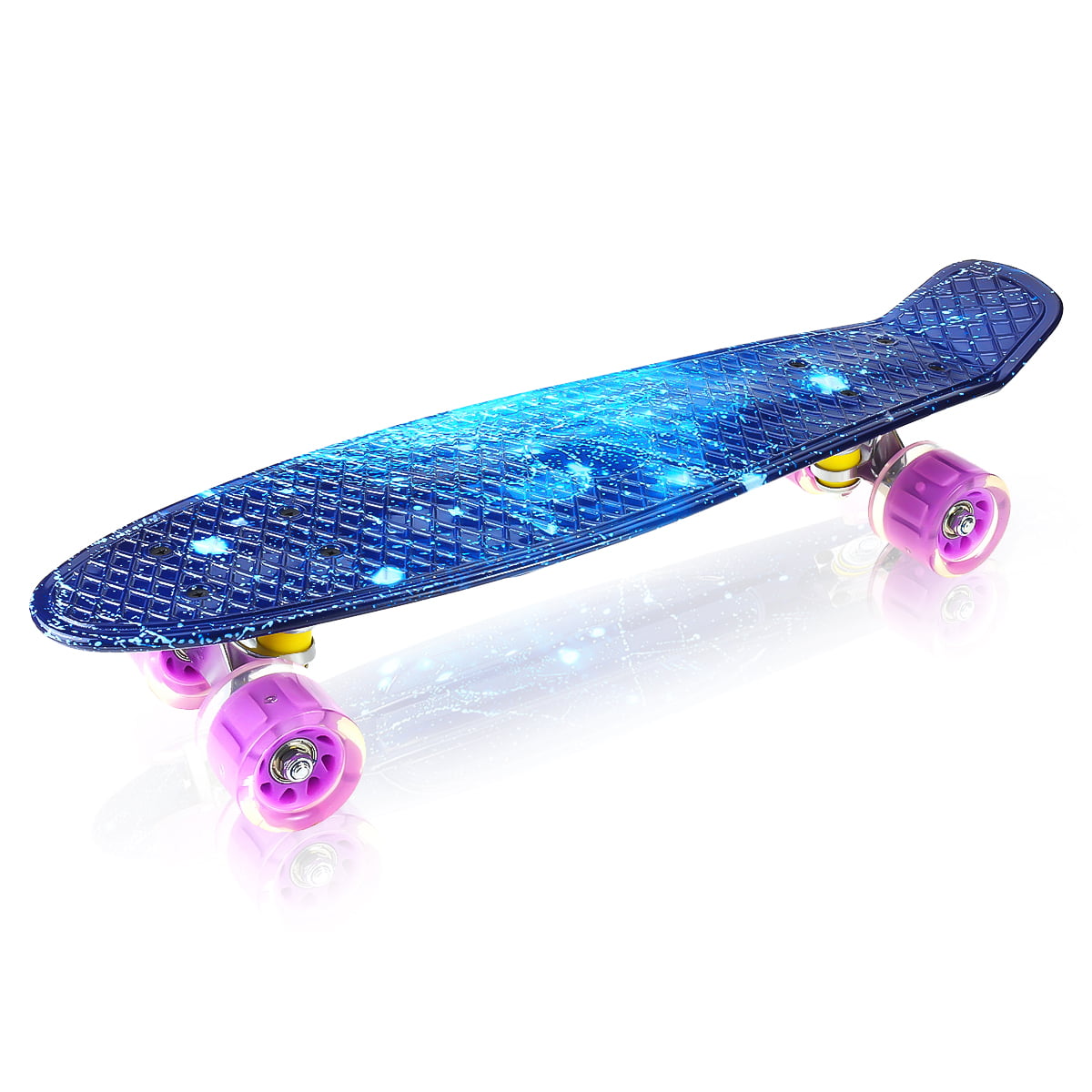 22" Complete Skateboard Classic Skater Board Plastics For Kids Beginners Gif T9 